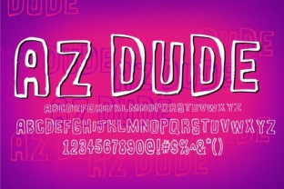AZ Dude: A Playful Display Font for Small Business Branding