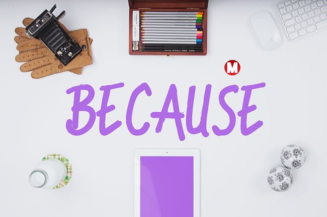Because – A Bold Display Font for Modern Branding