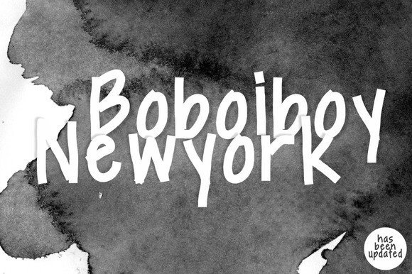 Boboiboy Newyork: A Handwritten Font for Modern Editorial Design