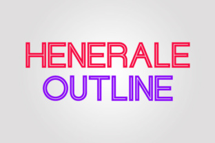 Henerale Outline: A Geometric Display Font for Modern Web Design