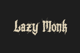 Lazy Monk Font for Handmade Projects and Display Needs