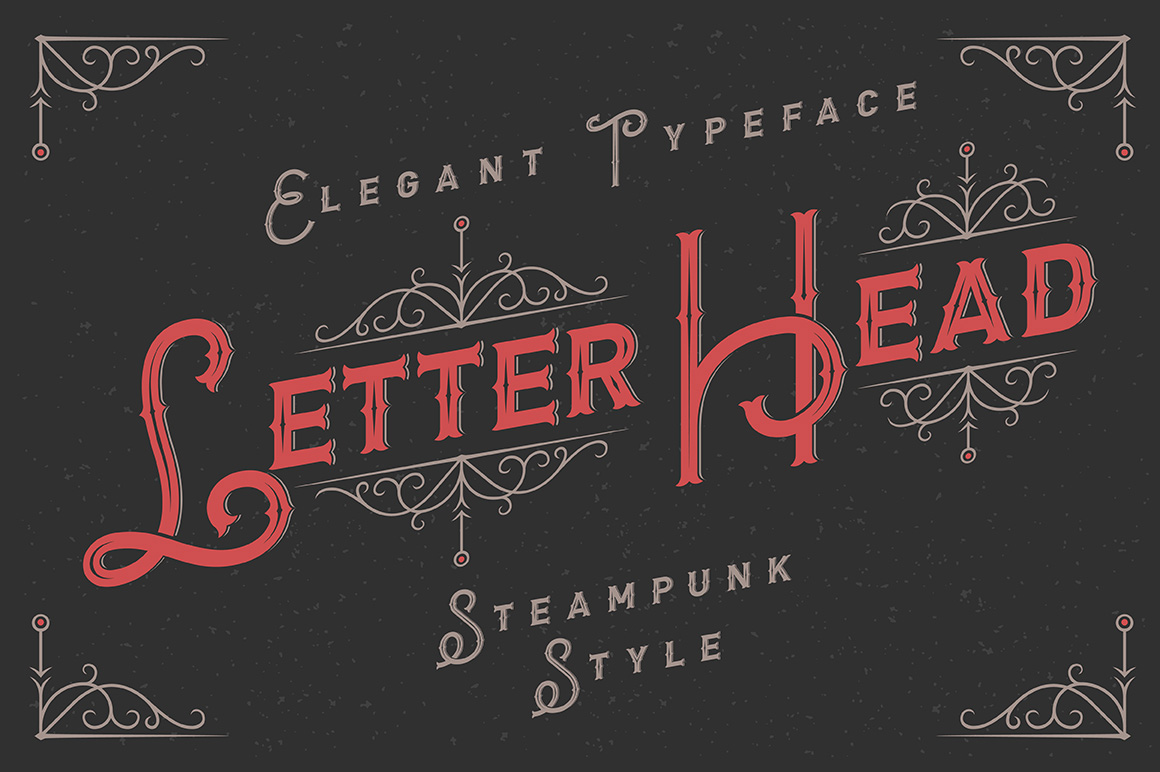 Letterhead: A Steampunk Font for Editorial Design