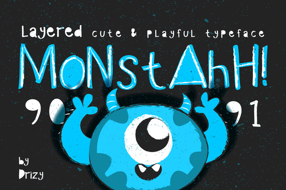 Monstahh: A Playful Display Font for Creative Projects
