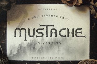 Mustache: A Vintage Display Font for Bold Branding