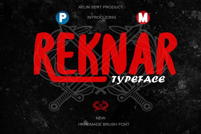 Reknar: A Handmade Brush Font for Editorial Elegance