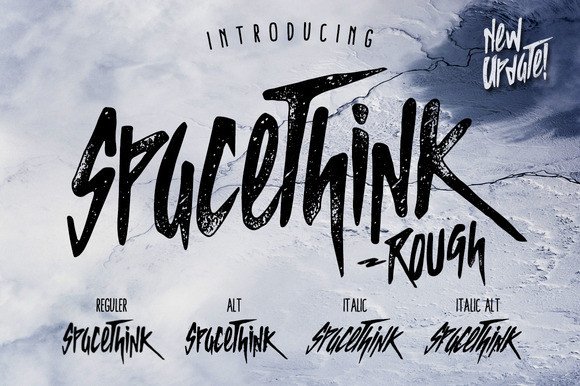 Spacethink: A Brush Script Font for Bold Web Design