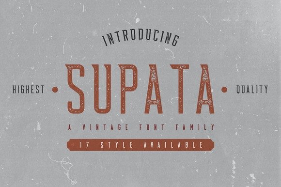 Supata Family: A Vintage Font for Handmade Creations
