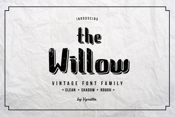 The Willow: A Vintage-Inspired Display Font for Retro Branding