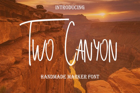 Two Canyon: A Playful Handmade Font for Eye-Catching Designs