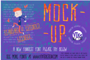 VTKS MockUp: A Playful Display Font for Creative Branding