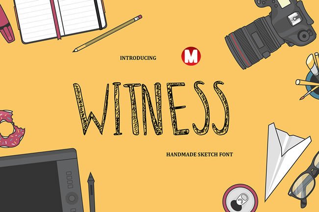Witness: A Handmade Sketch Font for Creative Makers